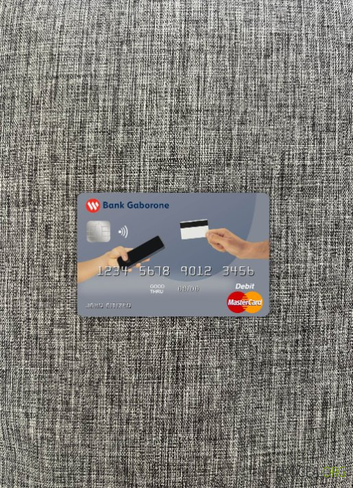 Botswana Bank Gaborone mastercard photolook recto